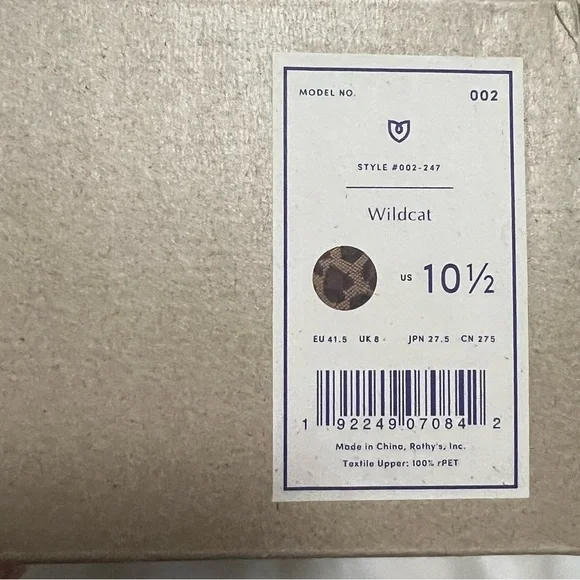 New in Box Rothy’s the Point Ballet Flat Slip On Shoe in Mocha Spot Animal 10.5 - Picture 8 of 11